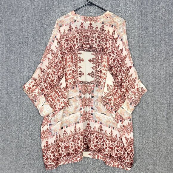 Mossimo Supply Co. Floral Kimono Top - Red and Cream - Picture 8 of 11